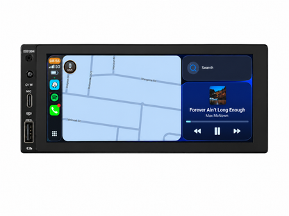 Universal Single DIN Touchscreen Headunit with Wireless Apple CarPlay & Android Auto