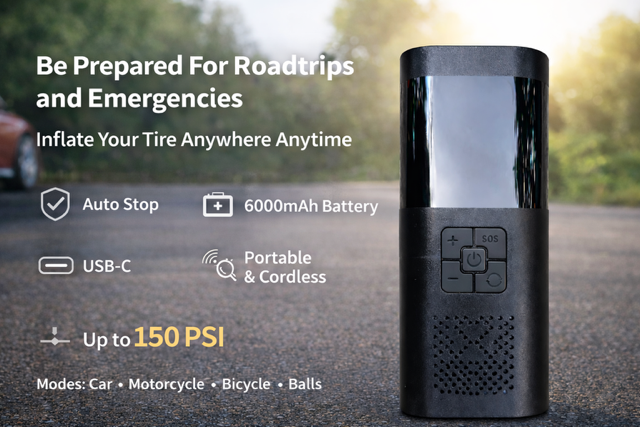 Wireless Rechargeable Tire Inflator